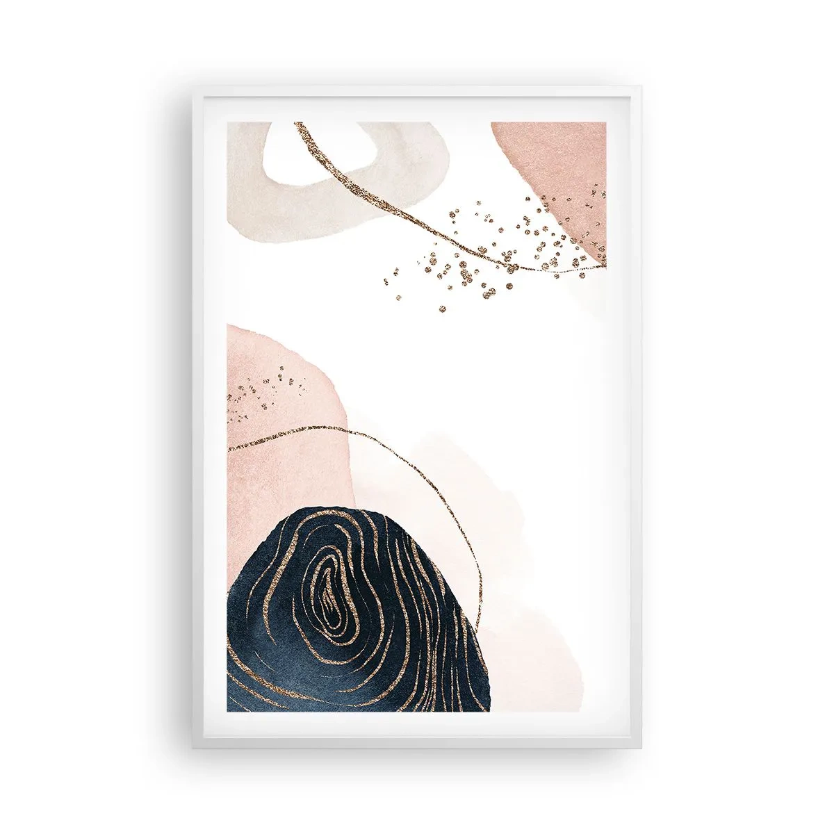 Plakat w białej ramie - Wszystko płynie - 61x91 cm