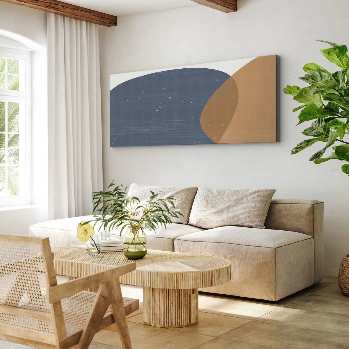 Obraz na płótnie - Owale i wpływy - 100x40 cm