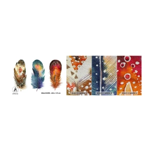 Fototapeta Próbka Premium Sand - Rytuały, obrzędy, tajemnice - Pióro Ptaka, Ptak, Abstrakcja - 100x30 cm