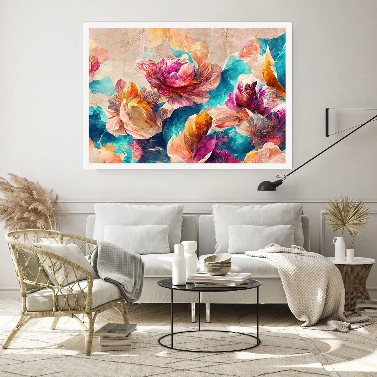 Plakat - Barwny przepych bukietu - 40x30 cm