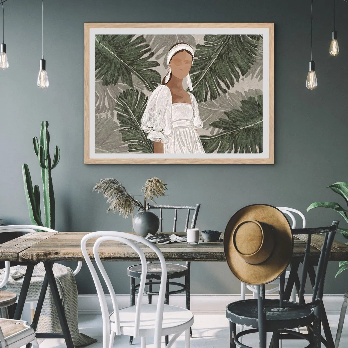 Plakat w ramie jasny dąb - Portret egzotyczny - 40x30 cm