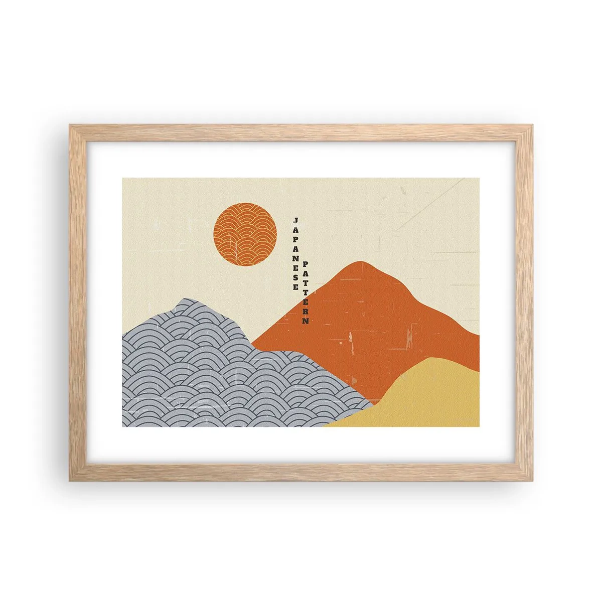 Plakat w ramie jasny dąb - W japońskim duchu - 40x30 cm