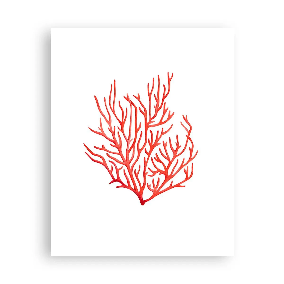 Plakat - Koralowy filigran - 40x50 cm
