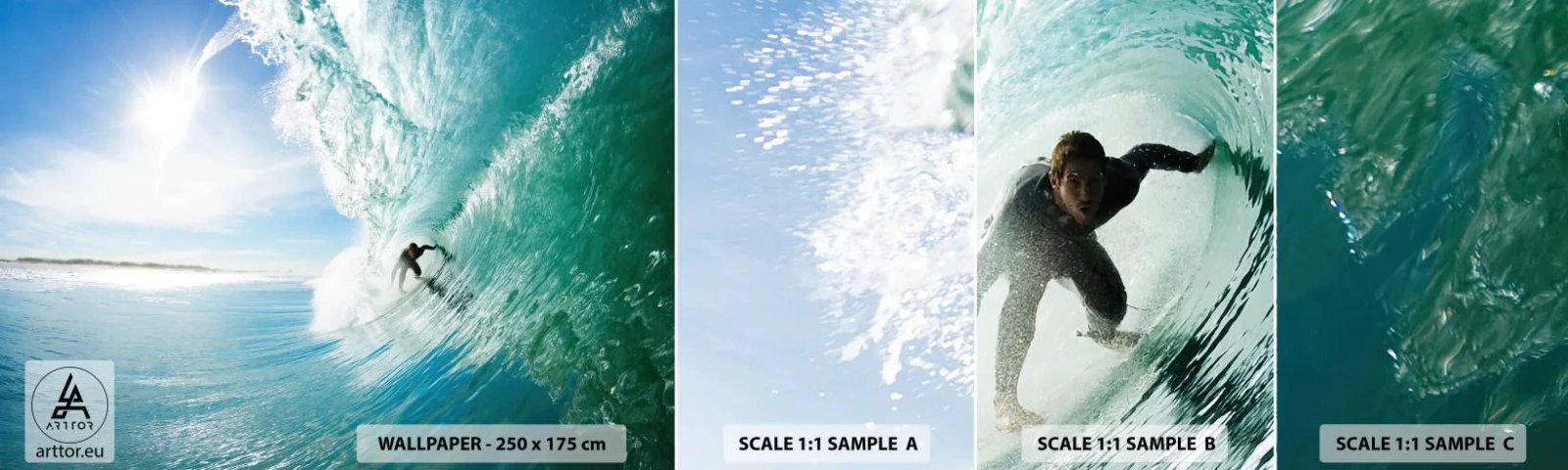 Fototapeta Próbka Standard Eco - Zawsze na fali - Krajobraz, Ocean, Surfer - 100x30 cm