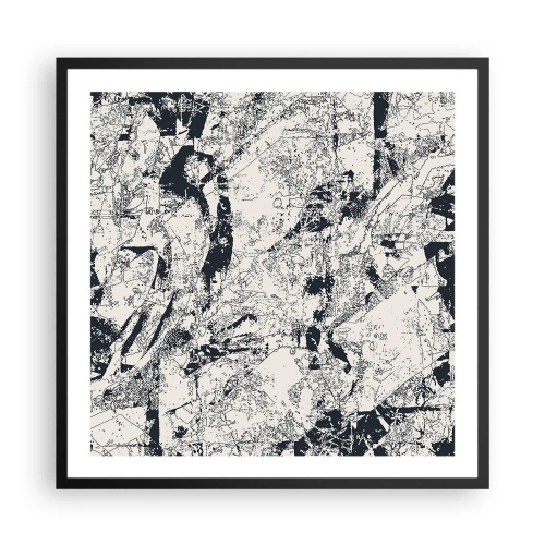 Plakat w czarnej ramie - Przenikanie przeciwieństw - 60x60 cm