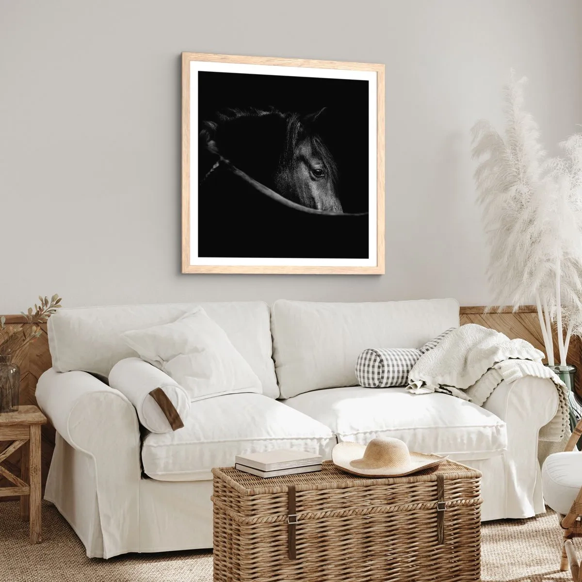 Plakat w ramie jasny dąb - Czarny książę - 40x40 cm