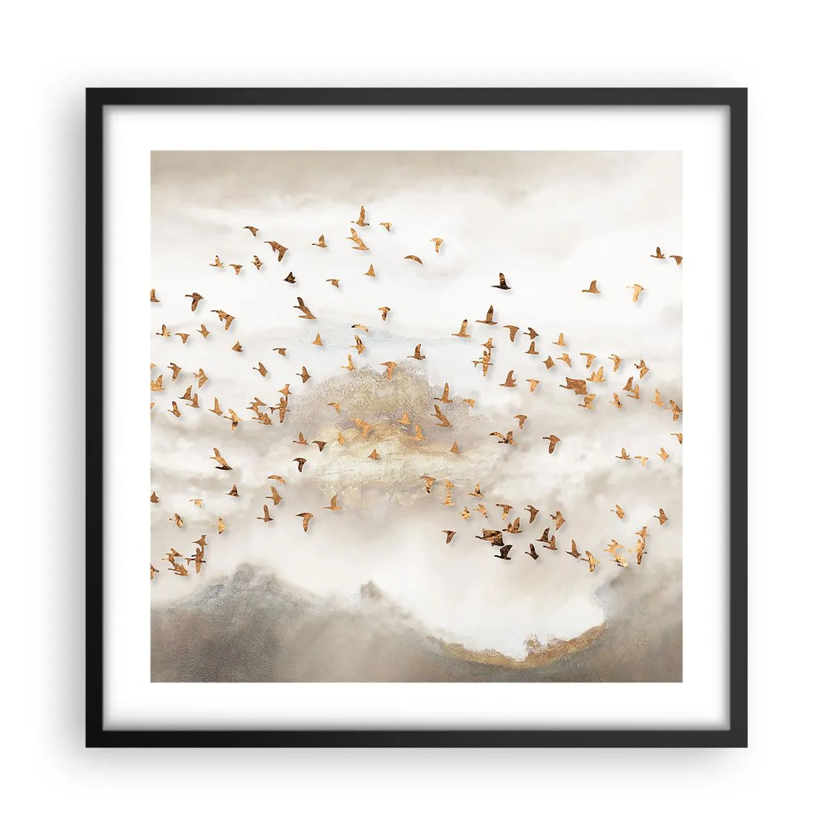 Plakat w czarnej ramie - Już czas… - 50x50 cm