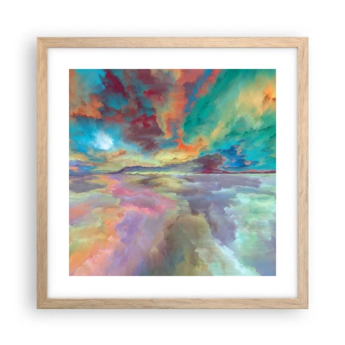 Plakat w ramie jasny dąb - Dwa nieba - 40x40 cm