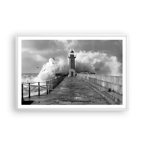 Plakat w białej ramie - Nieustraszona  - 91x61 cm