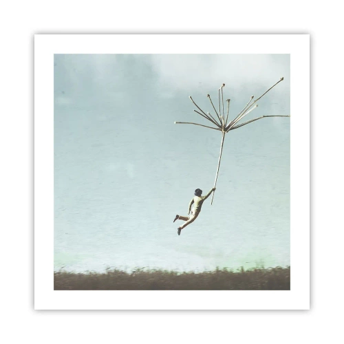 Plakat - Latawce, dmuchawce, wiatr - 50x50 cm