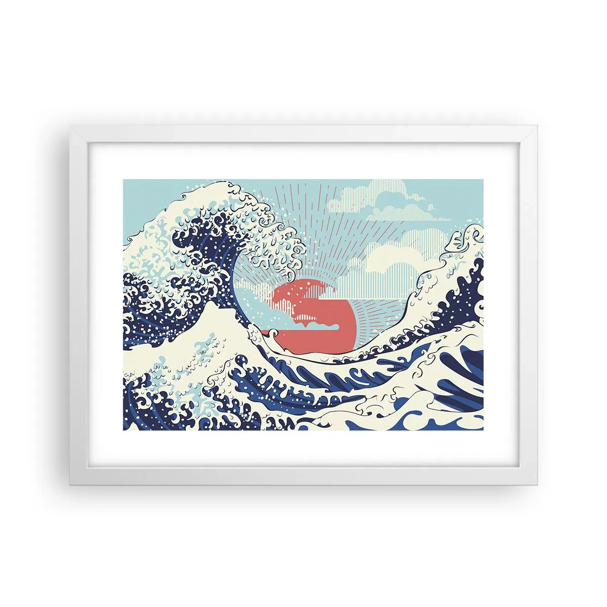 Plakat w białej ramie - Z japońskich inspiracji - 40x30 cm