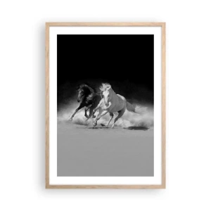 Plakat w ramie jasny dąb - Galop wolności - 50x70 cm
