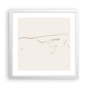 Plakat w białej ramie - Kształt pragnienia - 40x40 cm