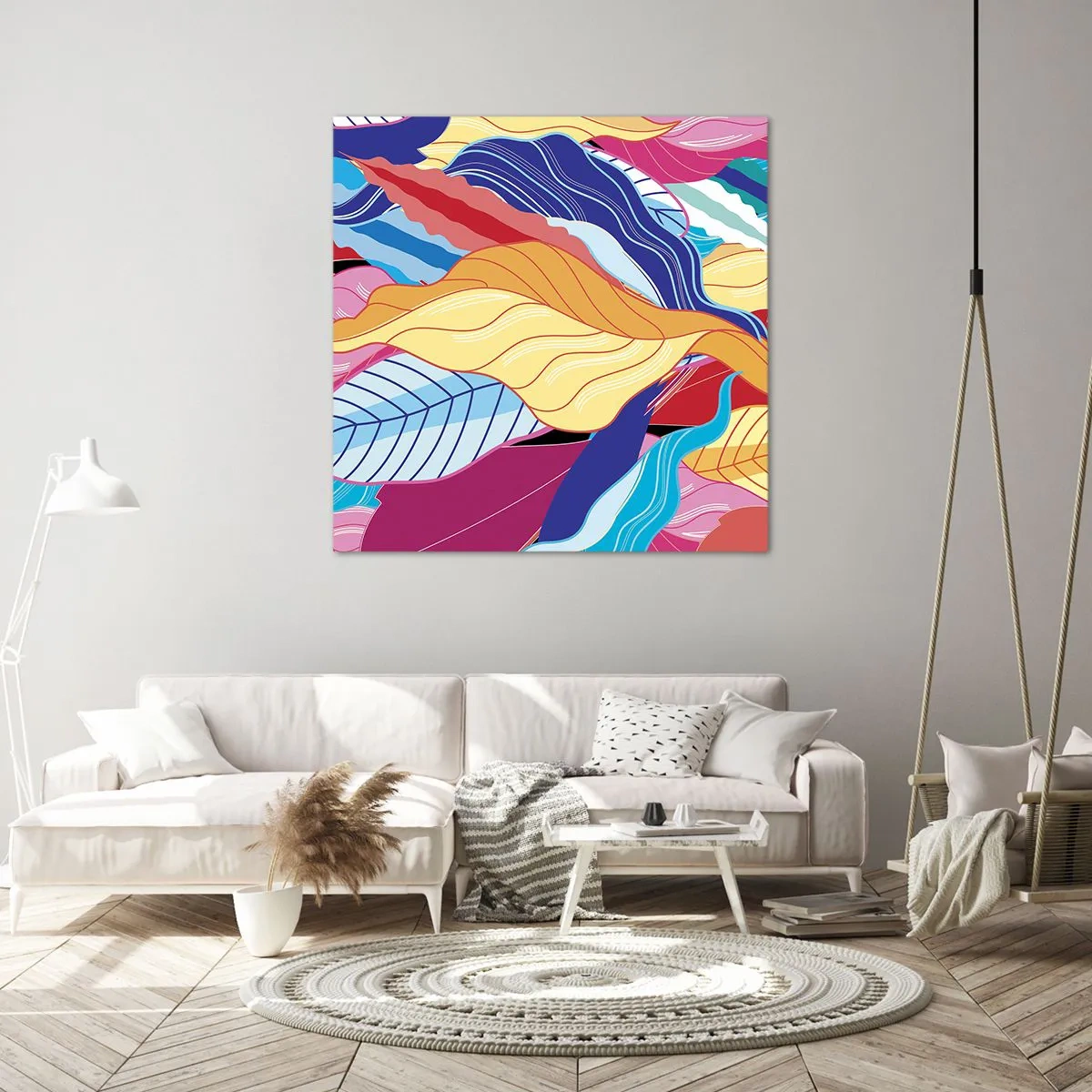 Obraz na płótnie - Kolorowy bałagan - 40x40 cm