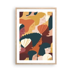 Plakat w ramie jasny dąb - Tylko kobiecość - 50x70 cm