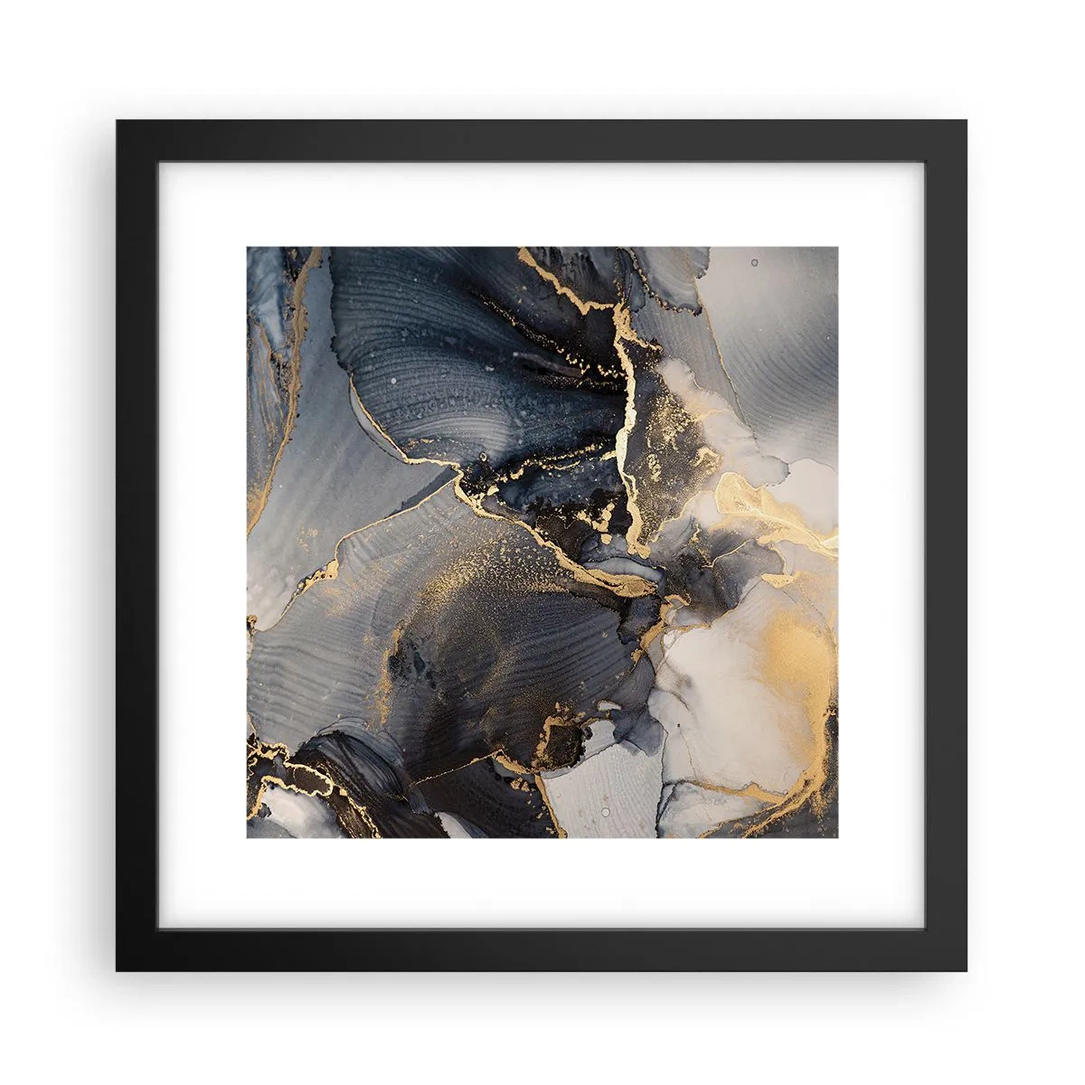 Plakat w czarnej ramie - Życie kamienia - 30x30 cm