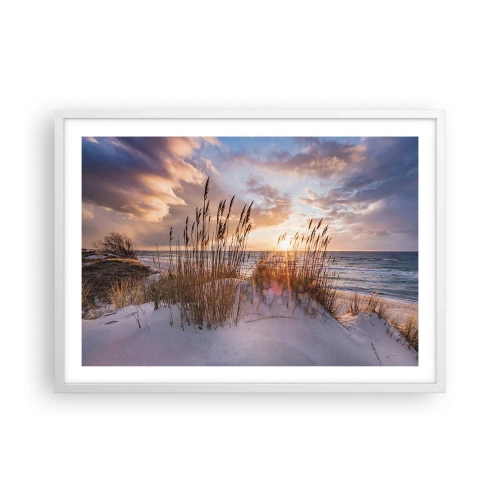 Plakat w białej ramie - Pożegnanie słońca i wiatru - 70x50 cm