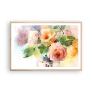 Plakat w ramie jasny dąb - Delikatne jak akwarela - 91x61 cm