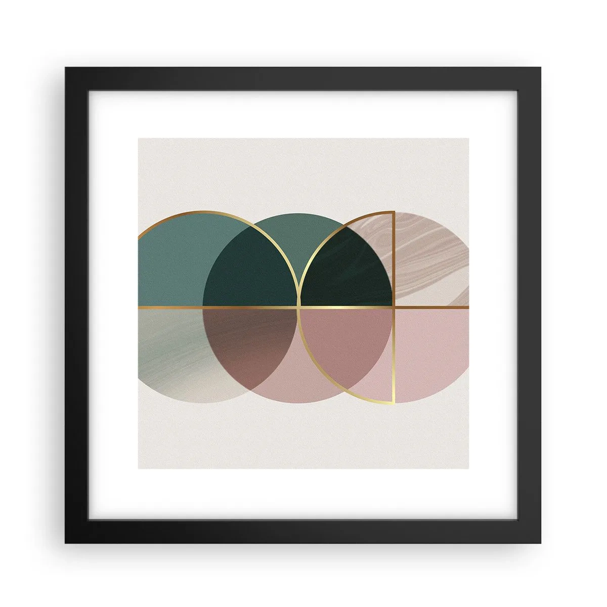 Plakat w czarnej ramie - Koło za kołem… - 30x30 cm