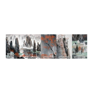 Fototapeta Próbka Premium Canvas - Potężni opiekunowie - Abstrakcja, Fantasy, Krajobraz - 100x30 cm