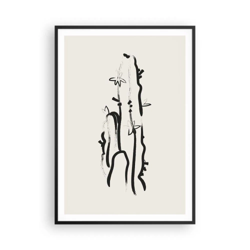 Plakat w czarnej ramie - Kwitnące zioło - 70x100 cm
