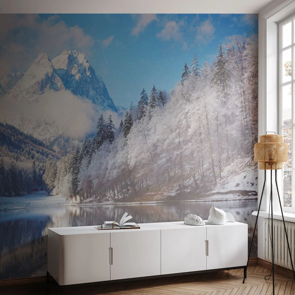 Fototapeta Premium Sand - Śnieżna straż - Zima, Krajobraz, Góry - 100x70 cm