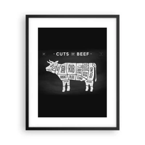 Plakat w czarnej ramie - Elementarz masarza - 40x50 cm
