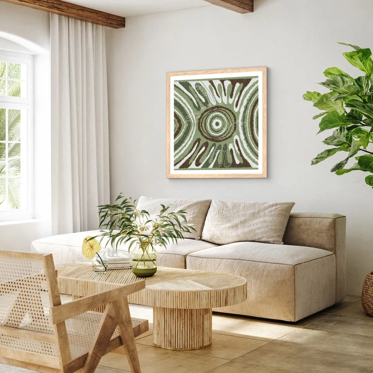 Plakat w ramie jasny dąb - Eksplozja emocji - 60x60 cm