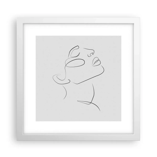 Plakat w białej ramie - Meandry marzenia - 30x30 cm