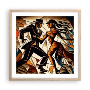 Plakat w ramie jasny dąb - Taniec pasji i namiętności - 50x50 cm
