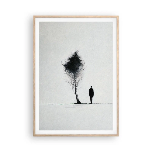 Plakat w ramie jasny dąb - Wszyscy wędrujemy - 70x100 cm