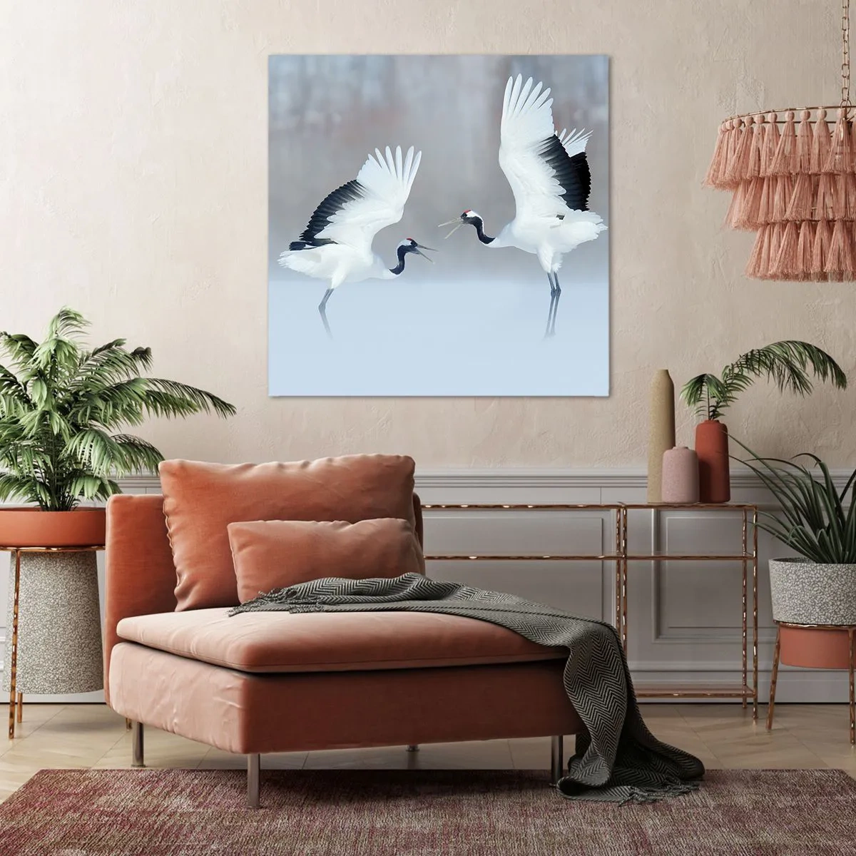 Obraz na płótnie - Taniec we mgle - 70x70 cm