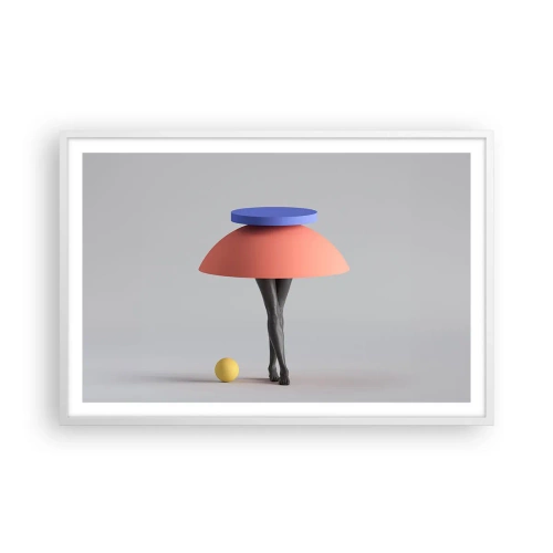 Plakat w białej ramie - Kompozycja surrealistyczna - 91x61 cm