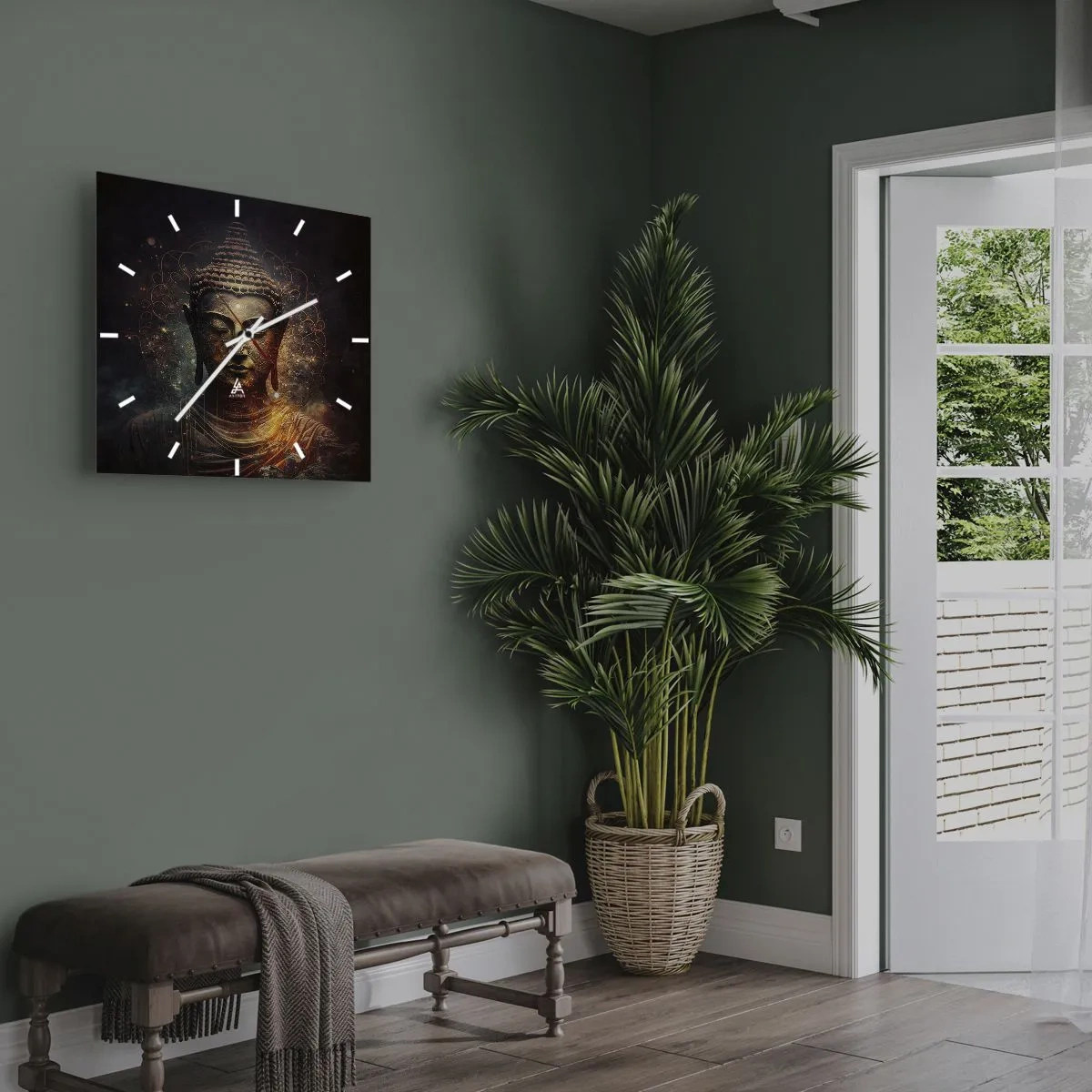 Zegar ścienny - Duchowa równowaga - 40x40 cm