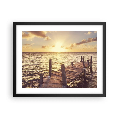 Plakat w czarnej ramie - Złota kraina łagodności - 50x40 cm