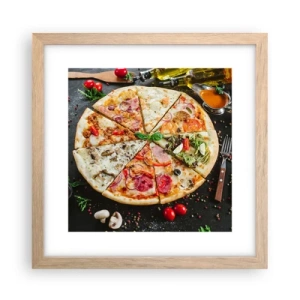 Plakat w ramie jasny dąb - Wachlarz smaków - 30x30 cm
