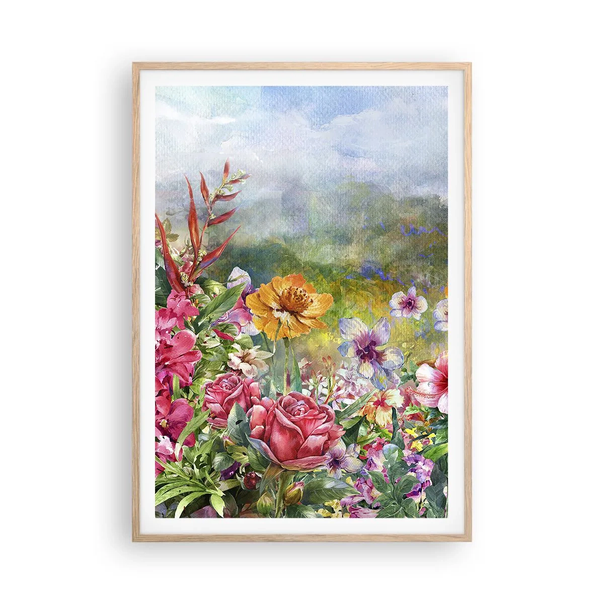 Plakat w ramie jasny dąb - Ogród, który oszalał - 70x100 cm
