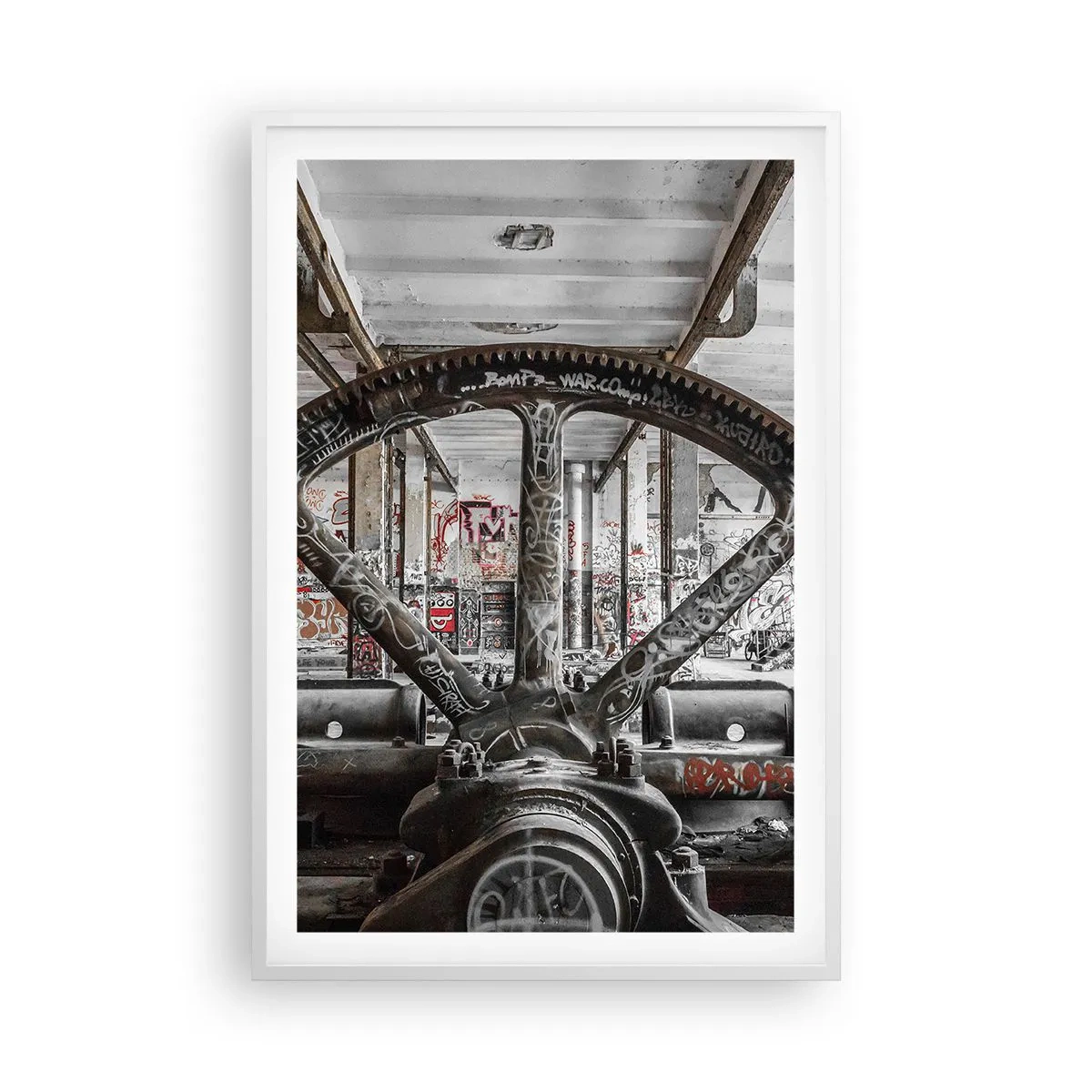 Plakat w białej ramie - Sekretne życie fabryki - 61x91 cm