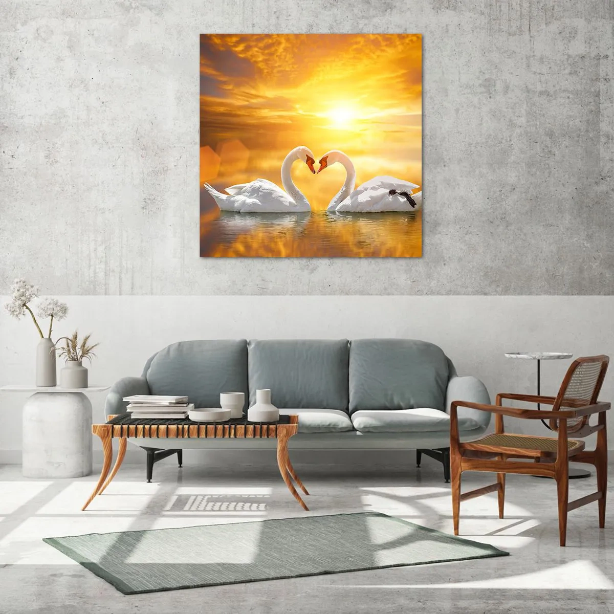 Obraz na szkle - Serce to najpiękniejsze słowo świata… - 30x30 cm