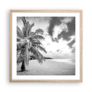 Plakat w ramie jasny dąb - Gdy tęsknisz do samotności… - 50x50 cm