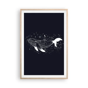 Plakat w ramie jasny dąb - W oceanie wszechświata - 61x91 cm