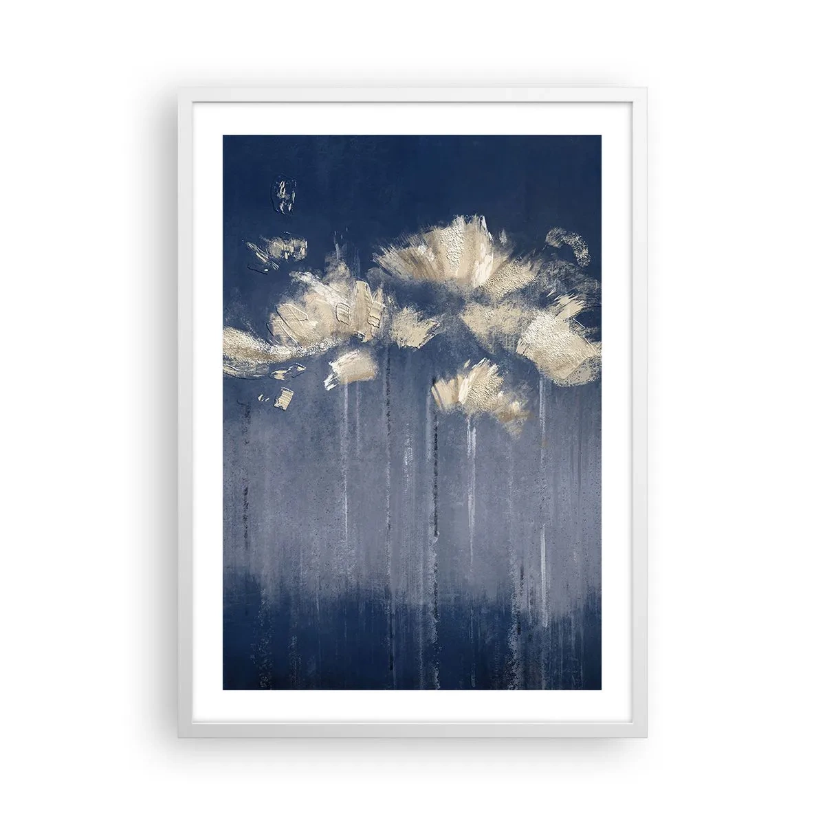 Plakat w białej ramie - Jak płatki na wietrze - 50x70 cm