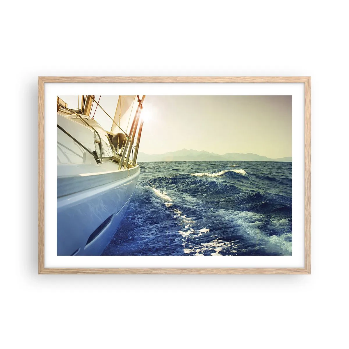 Plakat w ramie jasny dąb - Po przygodę - 70x50 cm