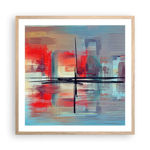 Plakat w ramie jasny dąb - Pejzaż w nieznanym wymiarze - 60x60 cm