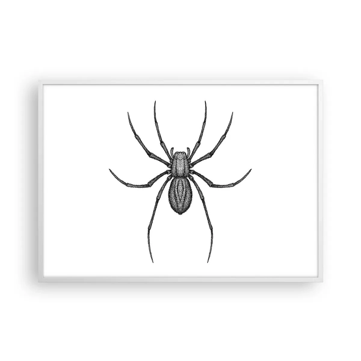 Plakat w białej ramie - Niepokojąca precyzja - 100x70 cm