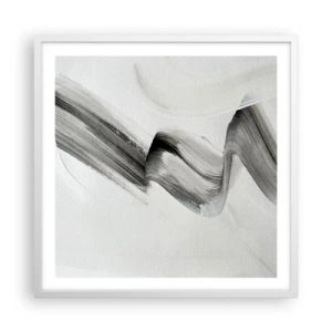Plakat w białej ramie - Od niechcenia dla zabawy - 60x60 cm
