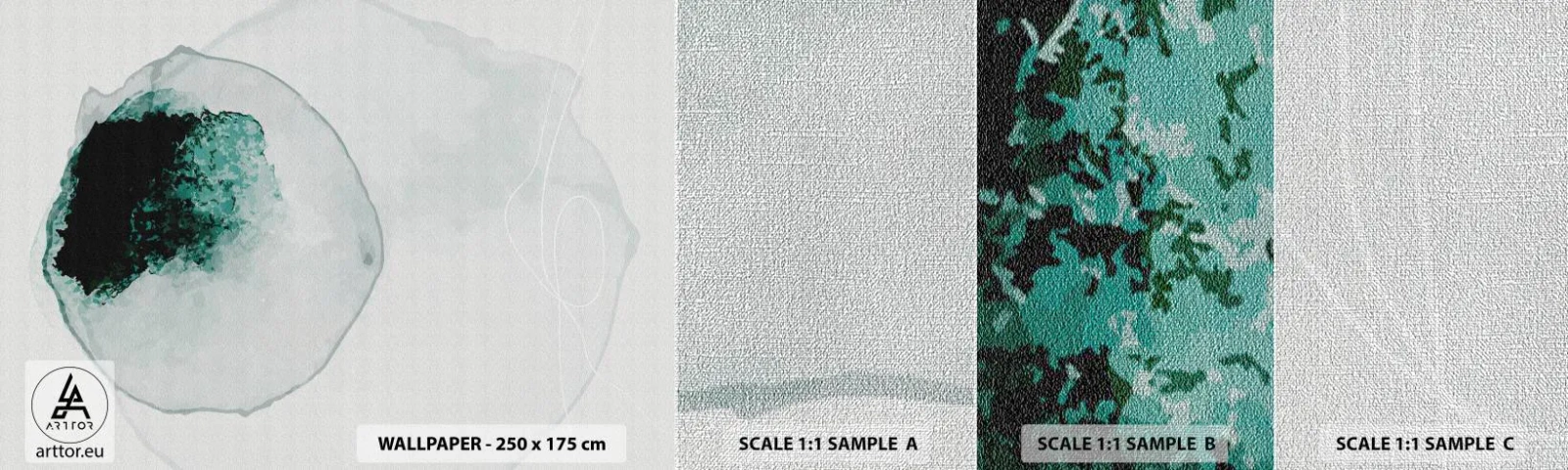 Fototapeta Próbka Premium Canvas - W kropli wody - Nowoczesny, Minimalistyczny, Abstrakcja - 100x30 cm