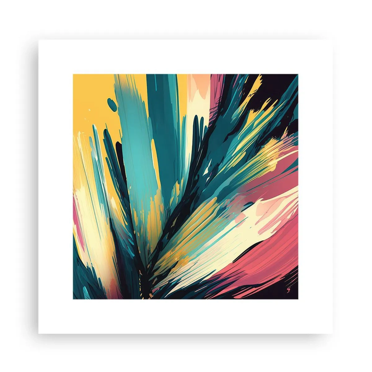 Plakat - Kompozycja – eksplozja radości - 30x30 cm