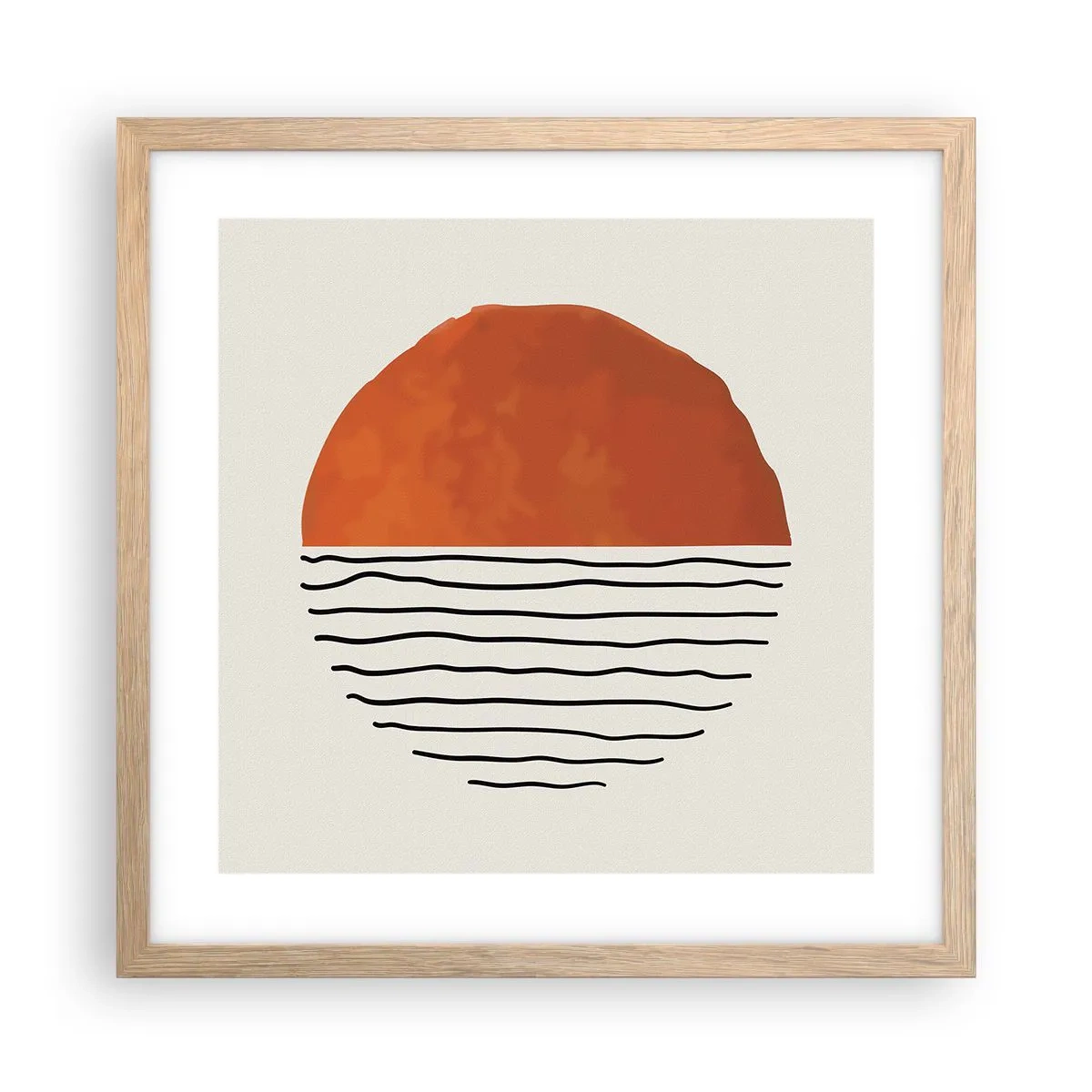 Plakat w ramie jasny dąb - W japońskim klimacie - 40x40 cm
