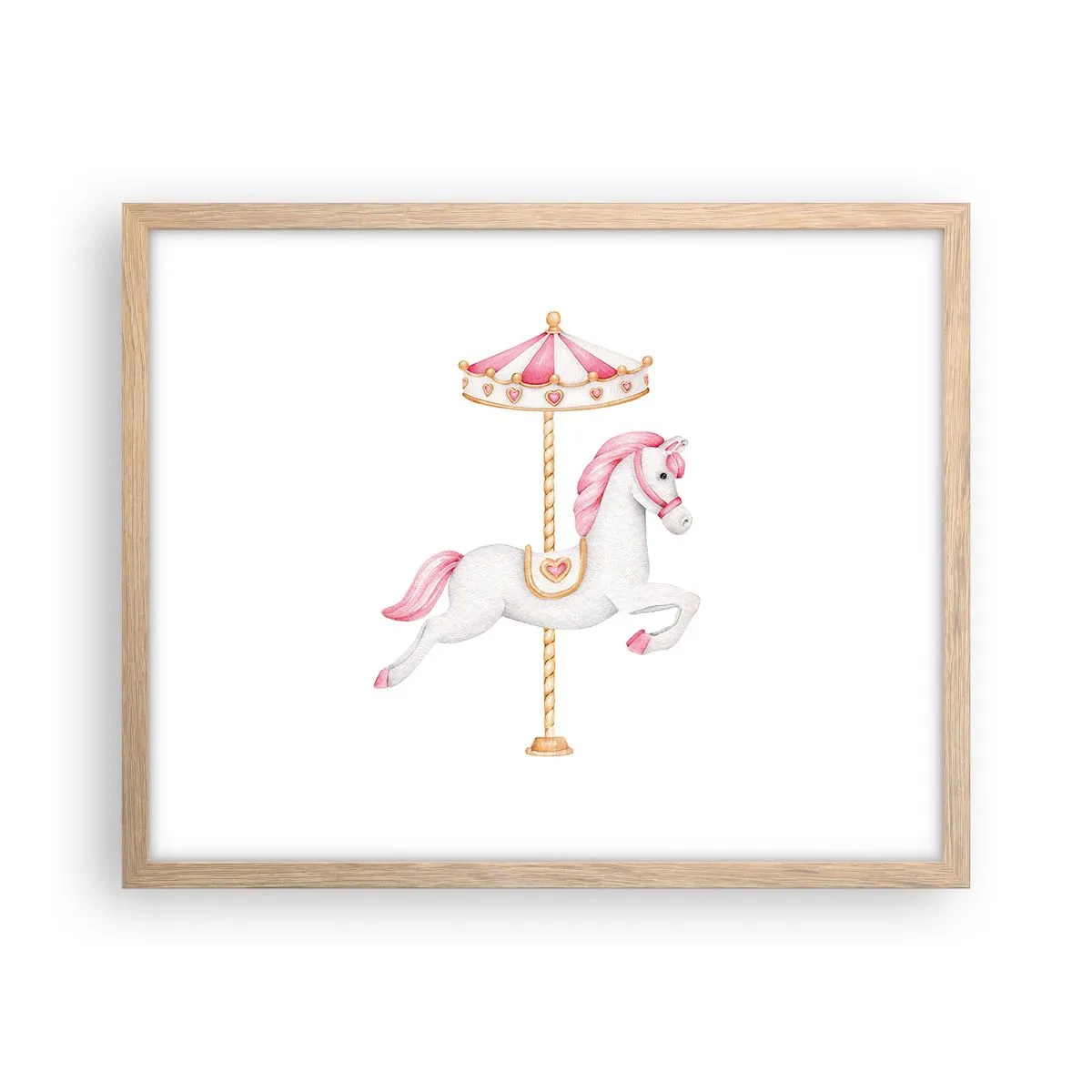 Plakat w ramie jasny dąb - Ruszył z kopyta - 50x40 cm